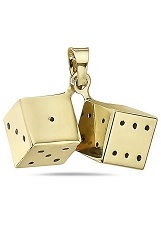 itsy-bitsy dice unisex gold baby charm